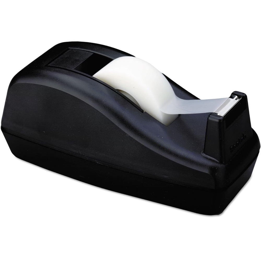 NWT Scotch C-40 Deluxe Desktop Tape Dispenser Black 1 Inch Core + FREE Roll Tape